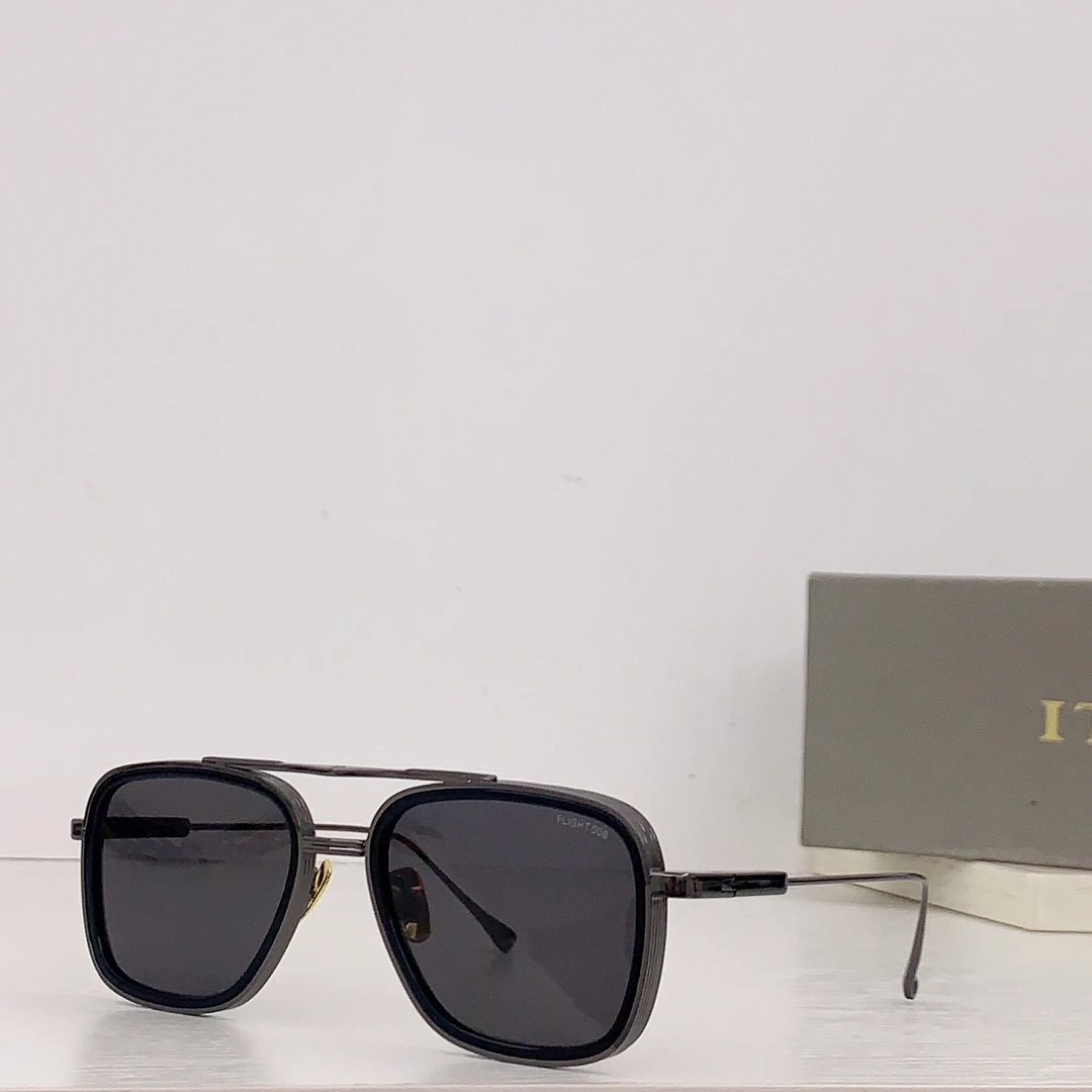 Newest Brand Women Men Sunglasses Black Alloy Frame Oversized Driving Anti-Glare For Unisex Eyeglasses RETRODITA FLIGHT 008