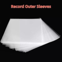 50PCS OPP Gel Recording Protective Sleeve for Turntable Player LP Vinyl Record Self Adhesive Records Bag 12\