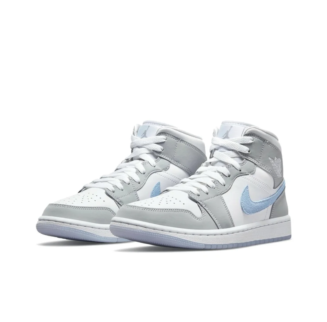 Buty do koszykówki Nike Air Jordan 1, średni krój, zapatillas de mujer Casual tenisówki białe