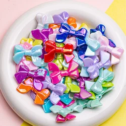 10PCS 24*32mm DIY Bracelet Beading Accessories Acrylic Horse Shell Bow Solid Color Shaped Straight Hole Beads