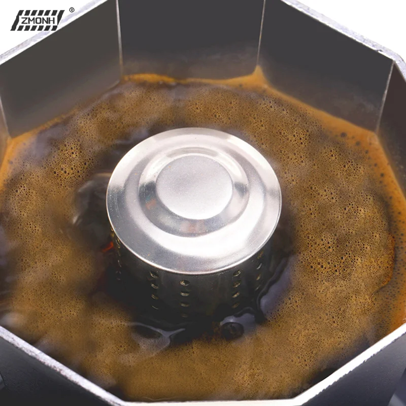 

[H]1Pc Stainless Steel Universal Moka Pot Stovetop Espresso Aluminum Coffee Maker Accessories Anti-Splash Valve Cover
