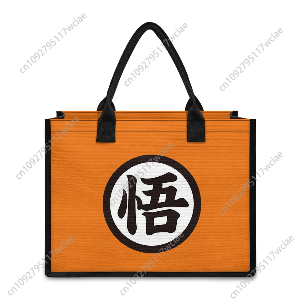 Bolso de mano personalizado con logotipo de Dragon Master Goku, bolso de lona para mujer, bolso de mano personalizado de Anime, bolso de hombro, regalo de viaje para fiesta y playa