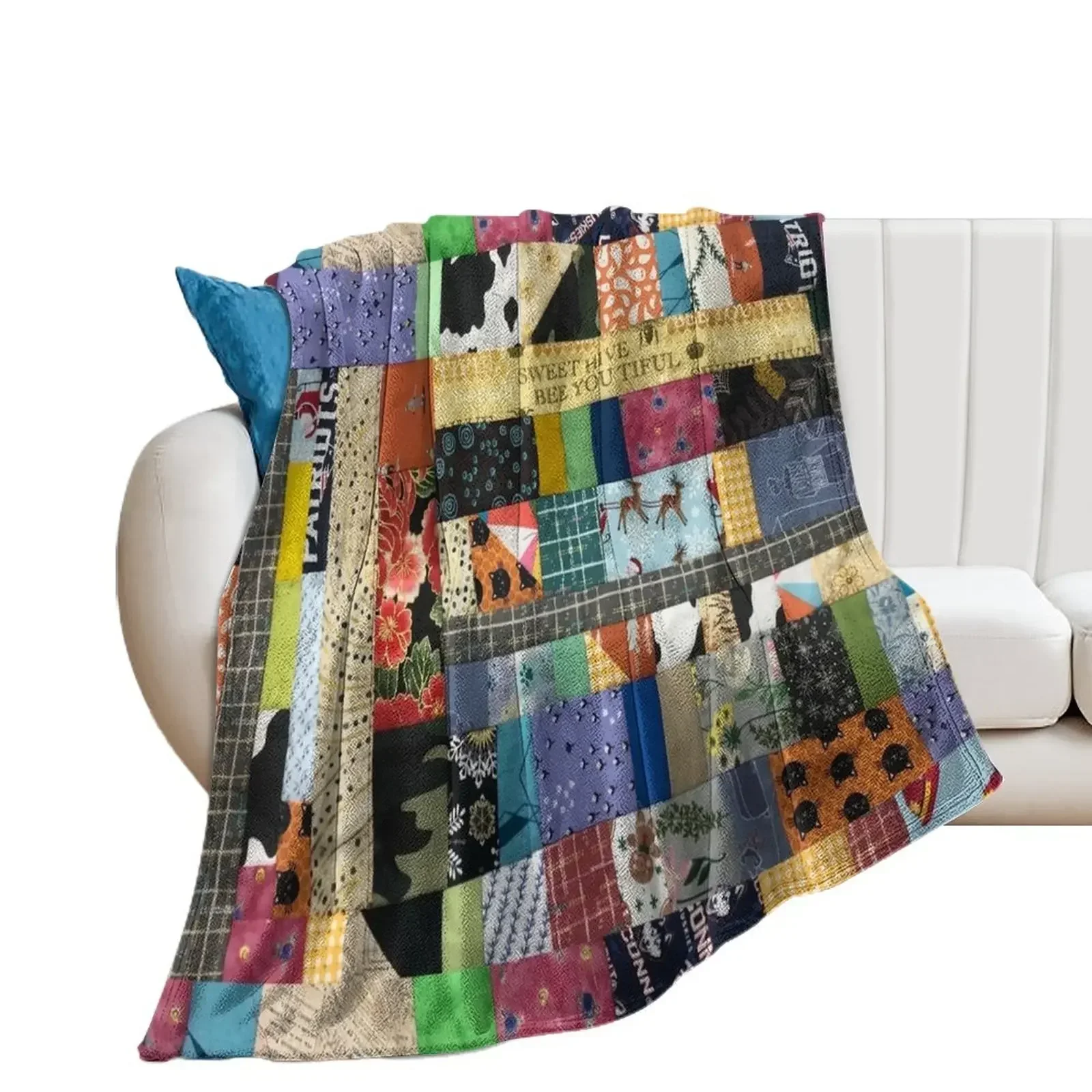 Upcycle quilt Throw Blanket Bed Fashionable valentine gift ideas Winter beds Blankets