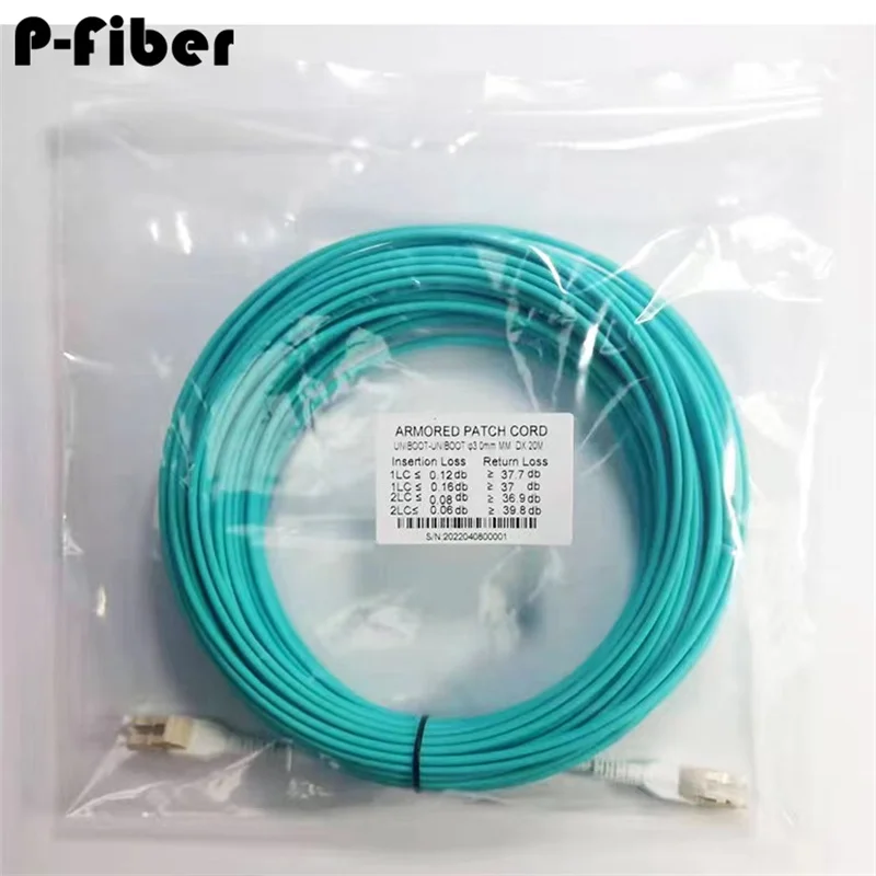 

LC-LC uniboot armored jumper 40m50m60m100m120m multimode dual core 3.0mm OM1 OM2 OM3 OM4 indoor outdoor optical fiber patchcord