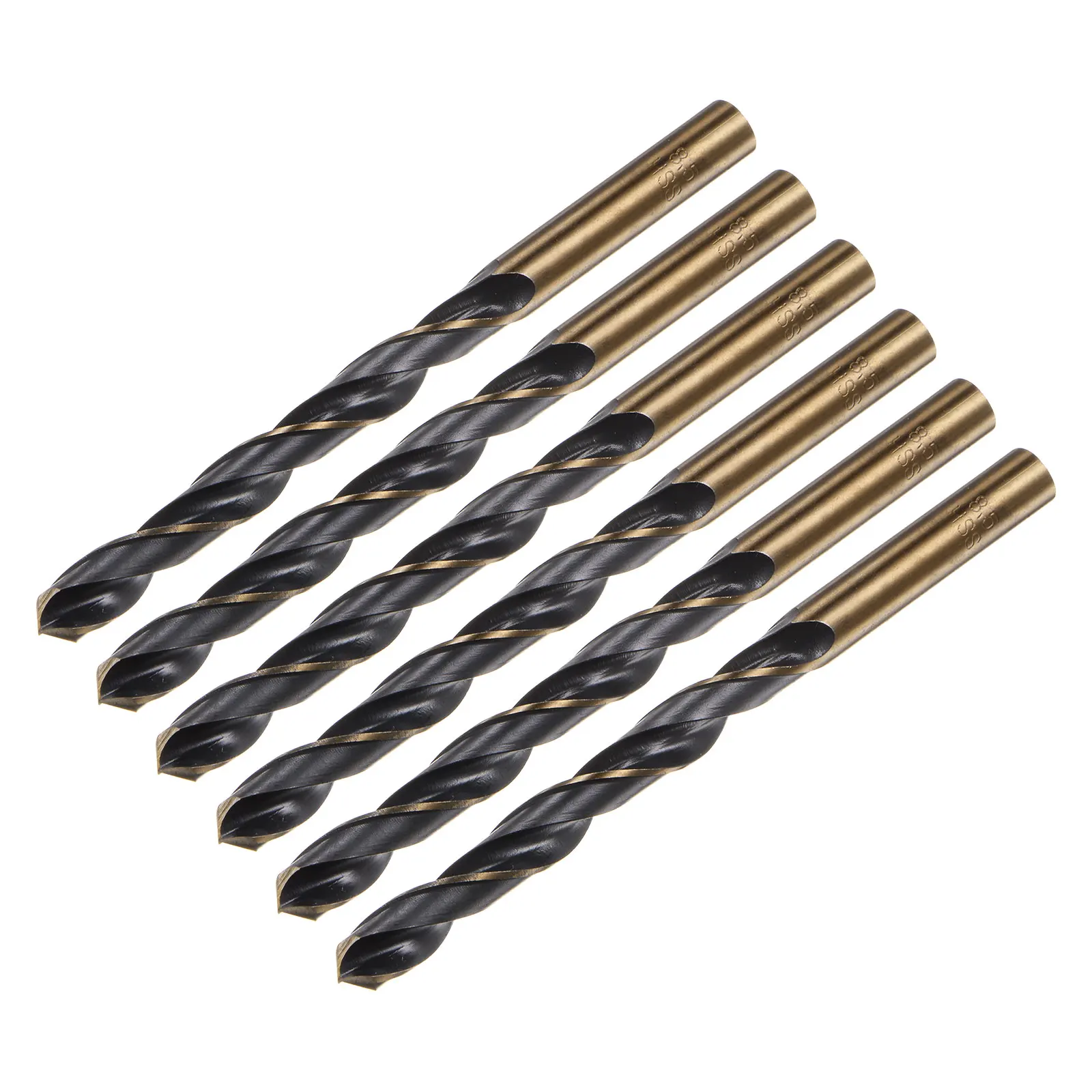 6pcs Jobber Drill Bits 3/4/5/6/7/8/9/10/11/12/13mm HSS Split Point Twist Drill Bits Black for Stainless Steel Metal Plastic Wood