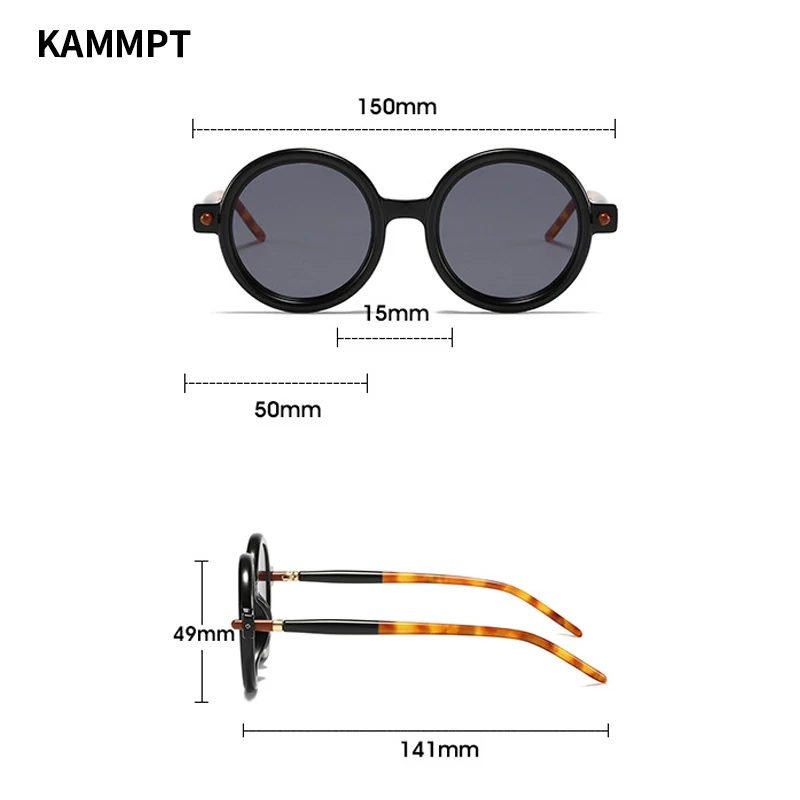 KAMMPT Vintage okrągłe okulary przeciwsłoneczne moda Retro cukierki kolor niebieskie światło blokujące odcienie okulary modne markowe designerskie okulary przeciwsłoneczne — zdjęcie 7
