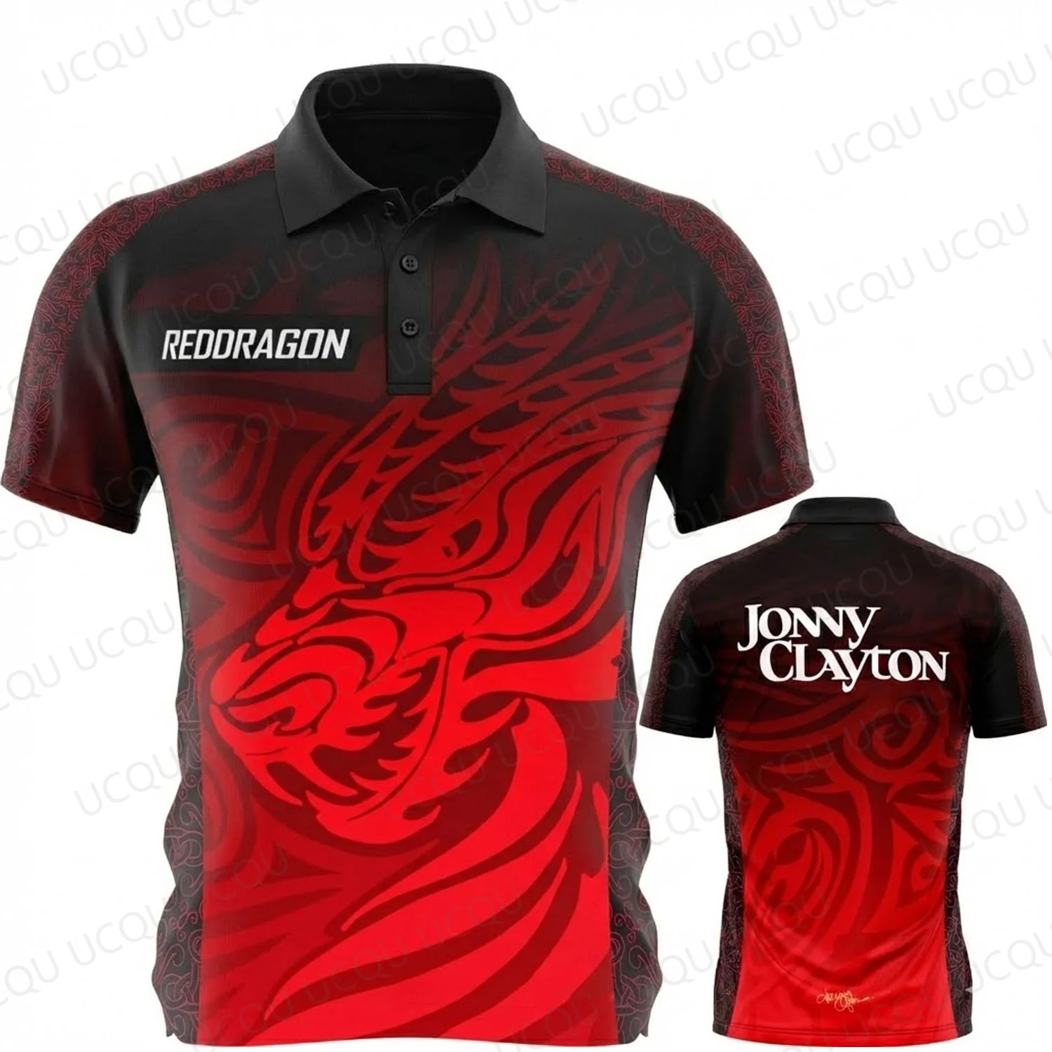 Camisa de Dardos Jonny Clayton Edição Ferret 2026 Jersey de Gales Estilo Dragão Roupas Esportivas Masculinas Top de Secagem Rápida
