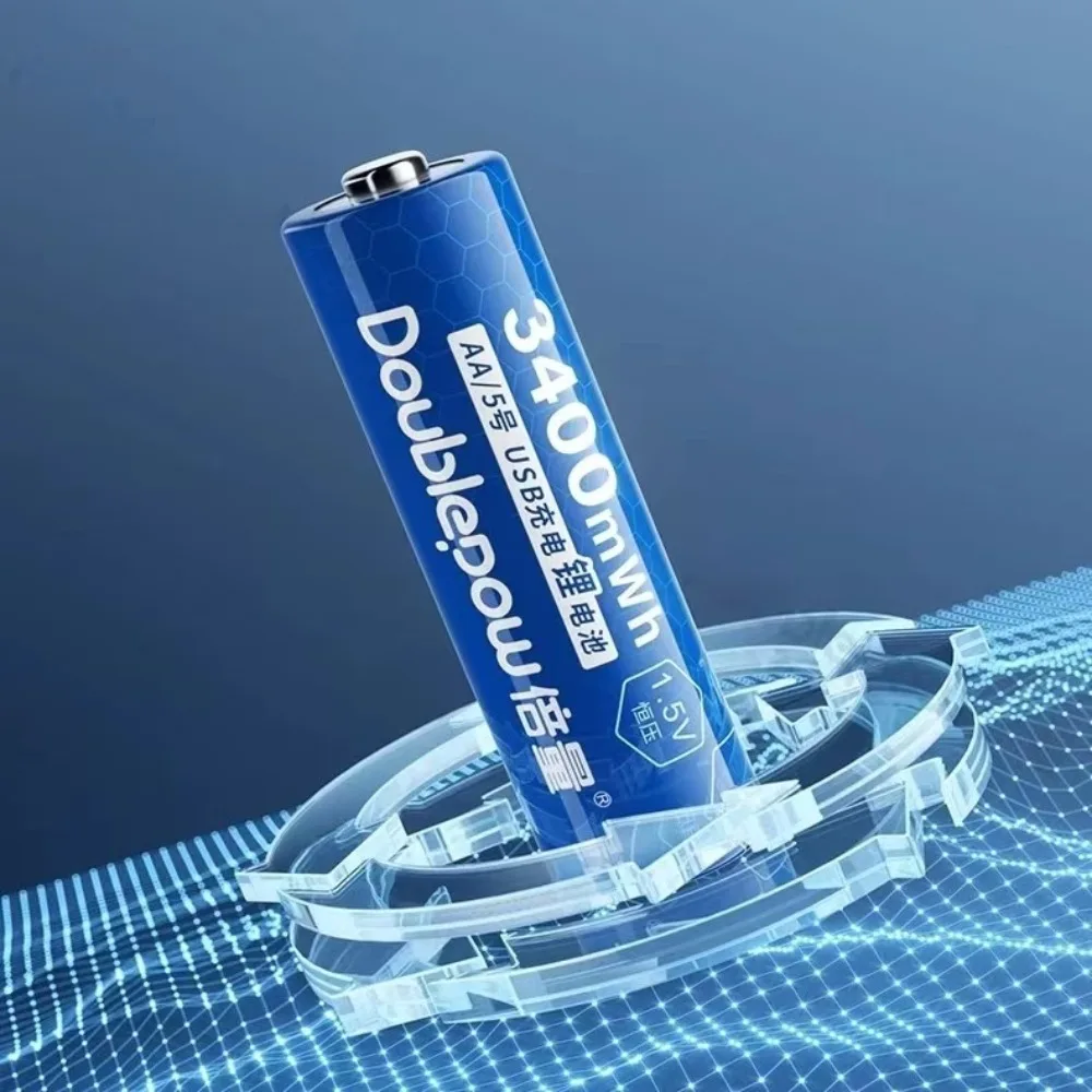 1 unids/lote AA batería recargable 1,5 V 3400mWh USB batería de iones de litio despertador cerradura de puerta juguete juego manija batería