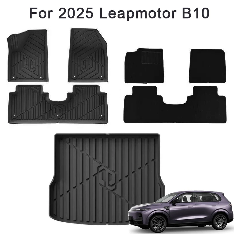 

for Leapmotor B10 2025 LHD Car TPE Floor Mats Waterproof Carpets Cargo Liner Anti-scratch Trunk Mats