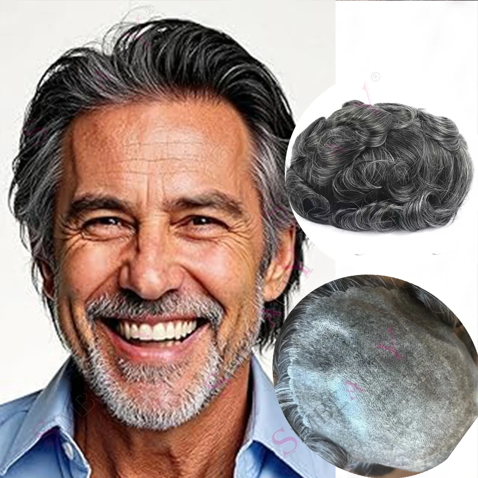 

Мужской парик-накладка Super Natural Hairline: тонкий, прозрачный полиуретан, незаметный, прочный, микропокрытие, оттенки 1B30, 1B80, серый, черный, темно-коричневый.