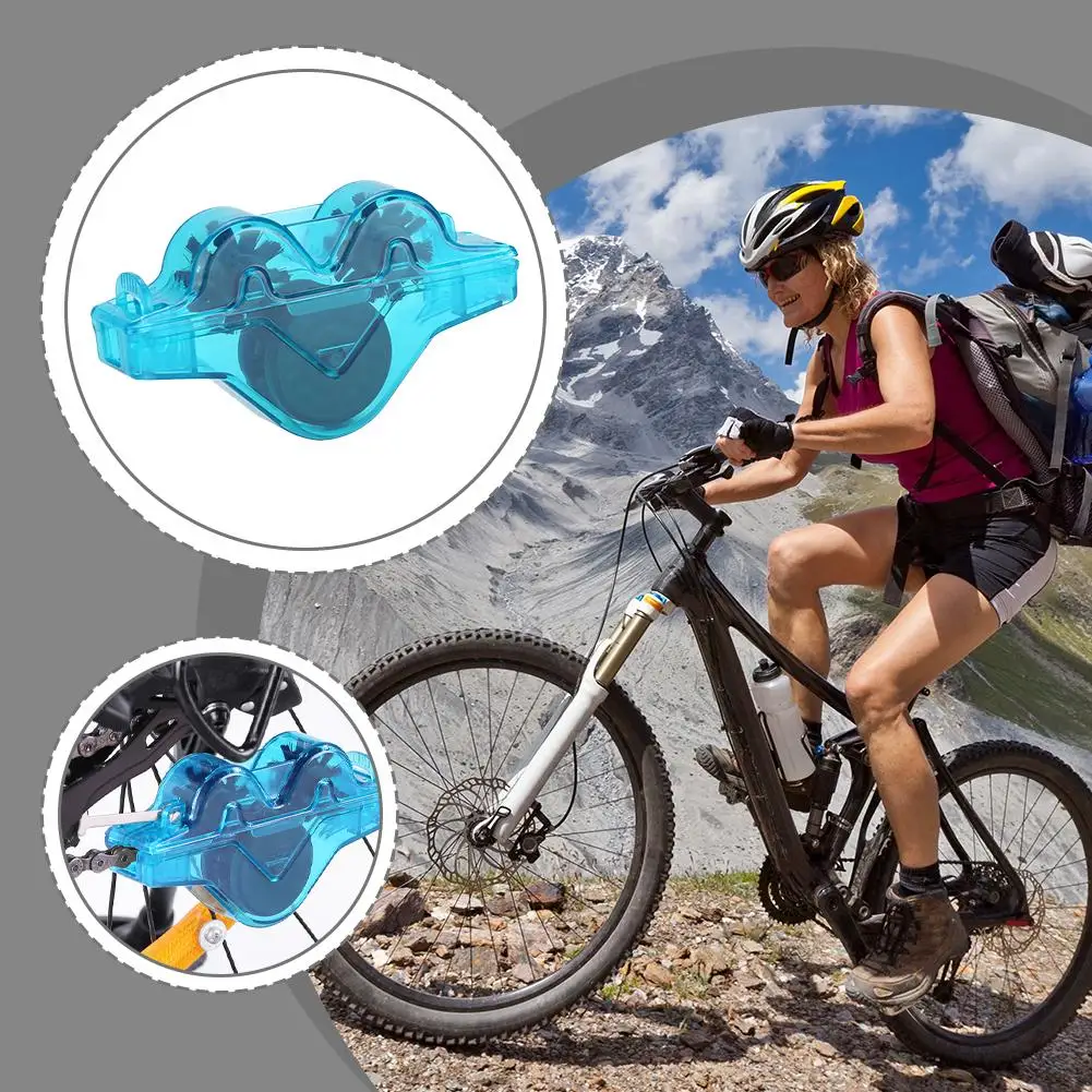 منظف عالمي لسلسلة الدراجات، محمول متعدد الفرش، أداة غسيل الدراجة الجبلية، إزالة البقع السريعة