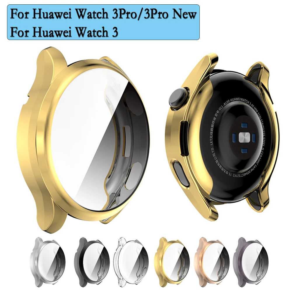 Soft TPU Cover For Huawei Watch 3/3 Pro/3Pro New Accessories Protector Full Coverage With Screen Protection Watch Case