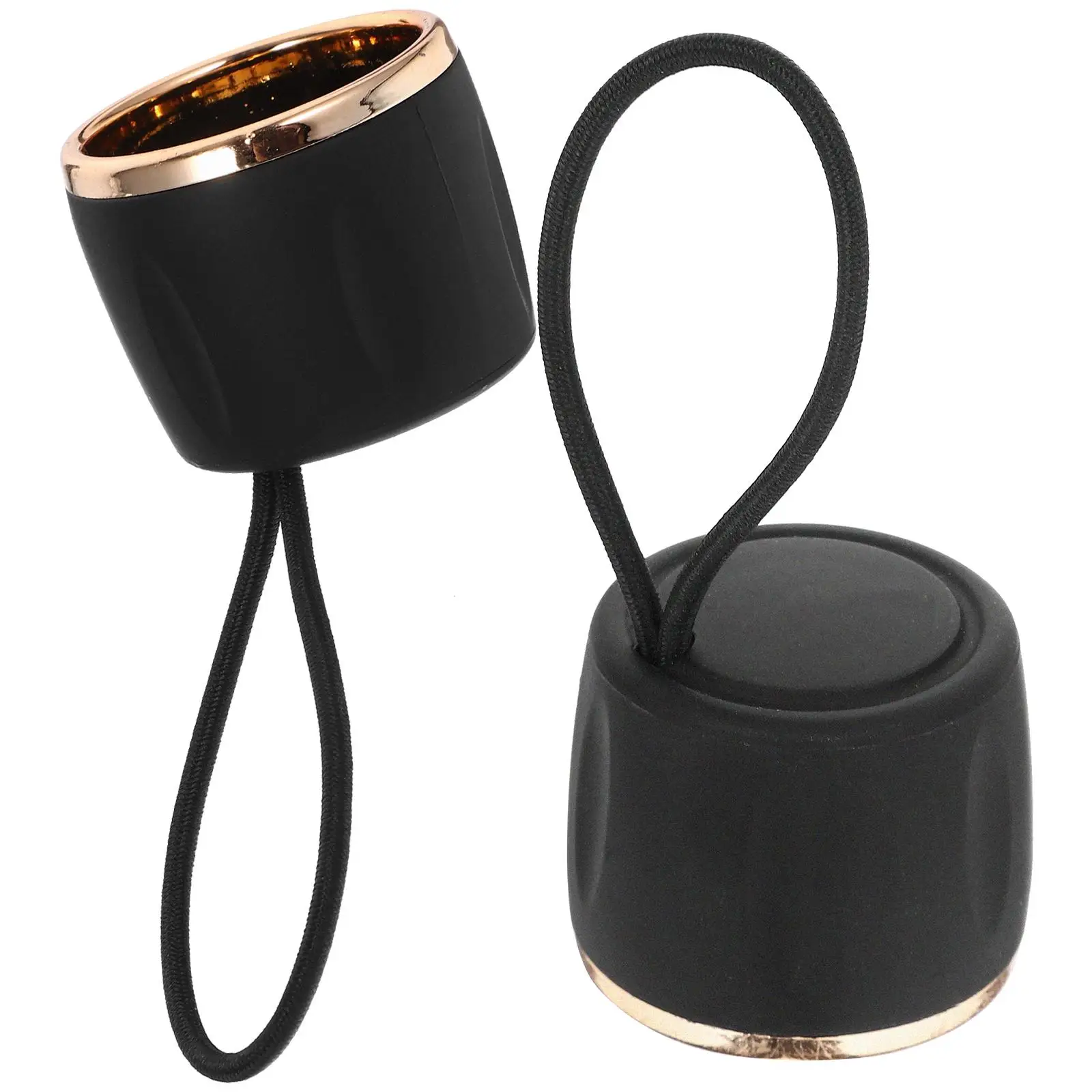 

2Pcs Umbrella Handle Replacement Foldable Parasol Crown Accessories Plastic Grip for 15-16 Silver Brown Half Penetrate