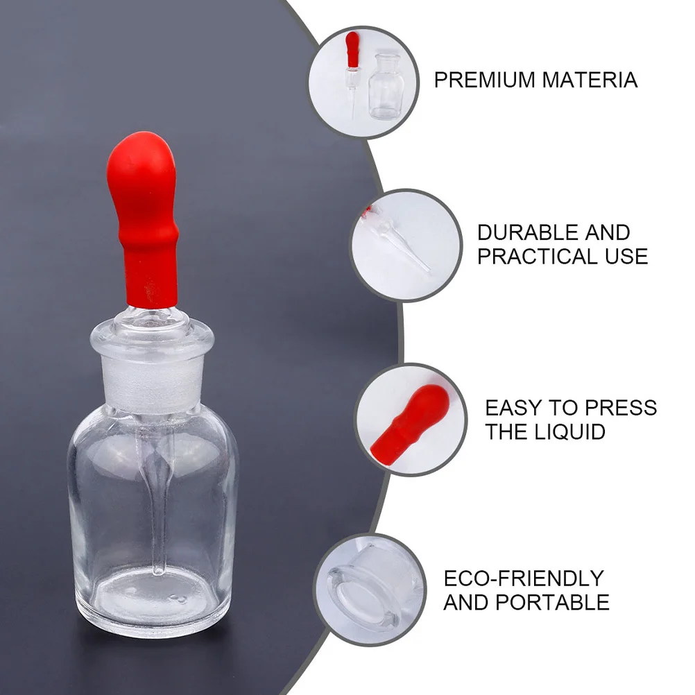 3 قطع من زجاجات القطارة الزجاجية حاوية سائلة صغيرة قابلة لإعادة الملء للزيوت الأساسية، عبوة فرعية للعطور، زجاجة نازف مدمجة #5