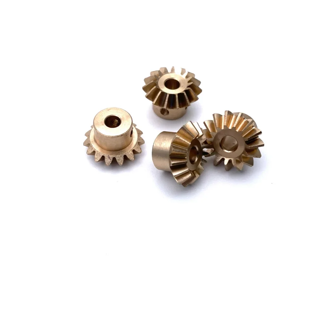 Precision 1: 1 Metal Bevel Gear 1M 15T 4mm 15 Teeth Brass 90-Degree Right Angle Drive Model Parts