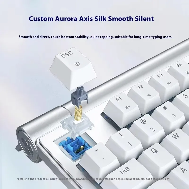 لوحة مفاتيح ميكانيكية لامتحان بلوتوث لاسلكية من تشيري MX8.3 أورورا 8K بقدرة 4600 مللي أمبير في الساعة وبطارية ذات سعة كبيرة هدية للأولاد