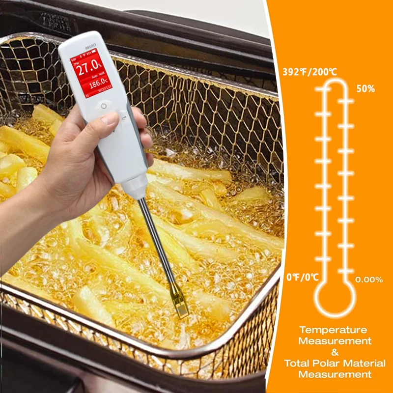 Sonda de alimentos termômetro leite cozinha máquina de teste de óleo de cozinha medidor testador de qualidade do óleo de cozinha medidor