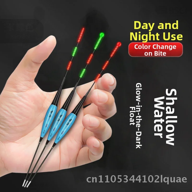

Color-Changing Luminous Float for Ice Fishing Short-Tail Short-Leg Electronic Float with High-Sensitivity Thickened Body