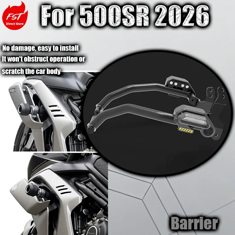 Fits 2026  500SR Crash Bar, Anti-fall Sliders, Bumper and VOOM Racing Bar Motorcycle Modification Parts