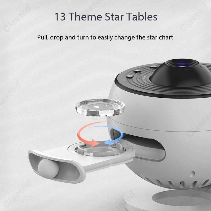 Galaxy baru memfokuskan lampu proyeksi di seluruh langit Bluetooth remote control ornamen lampu suasana rumah