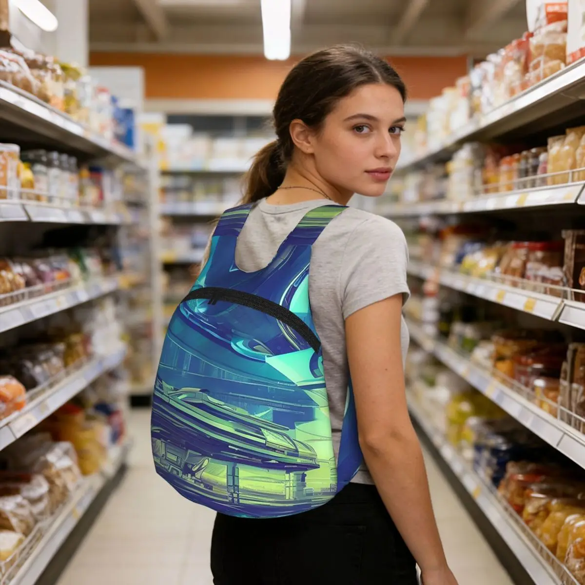 Giant Structures Future Utopia Backpack Student BookBag Children Storage School Bag Computer Shoulder Bags for Men Women