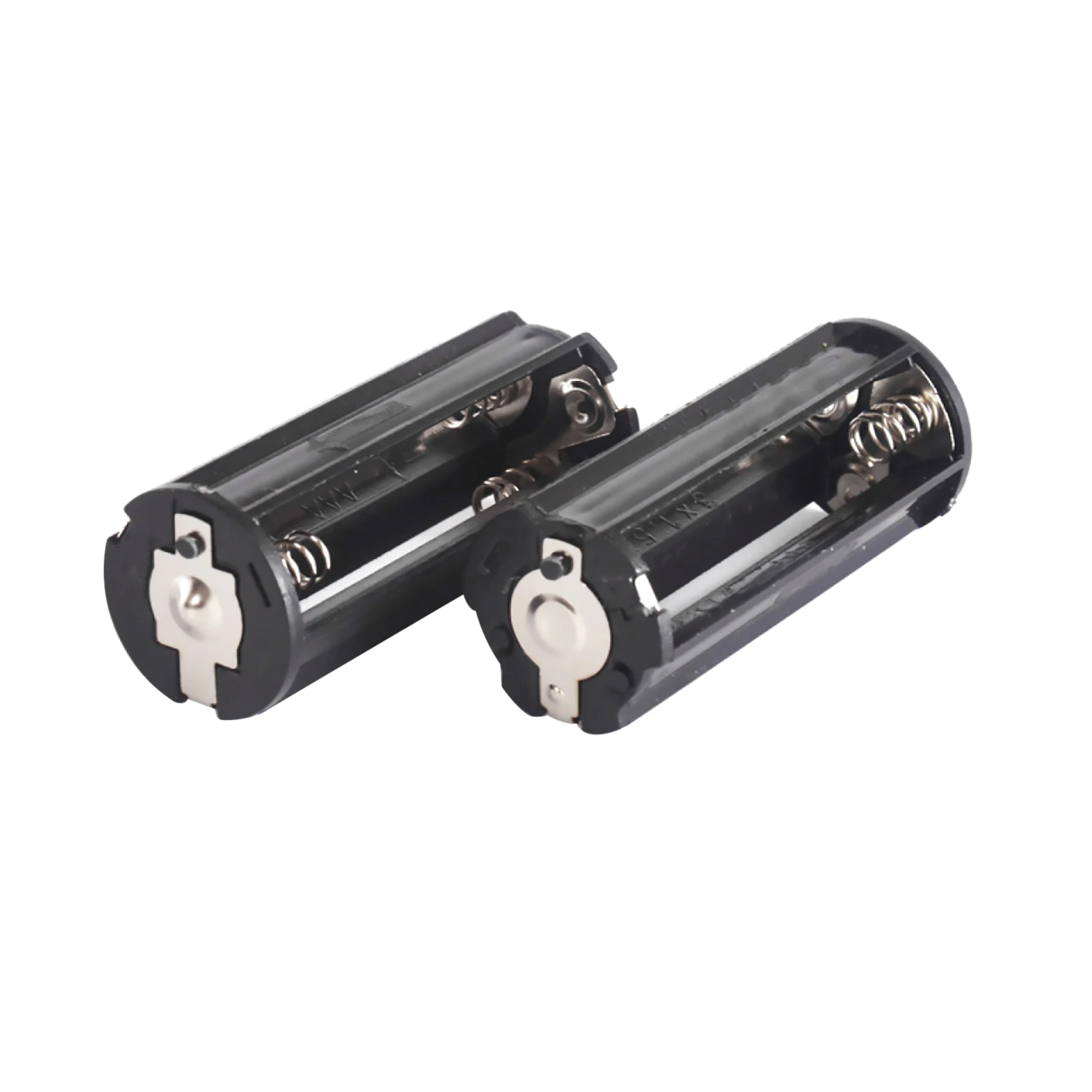 2Pcs/Set 3-AAA Battery Holder Black Plastic Box Cylindrical Case For Flashlight Round Circular Torch Accessories 54mm*21.5mm New