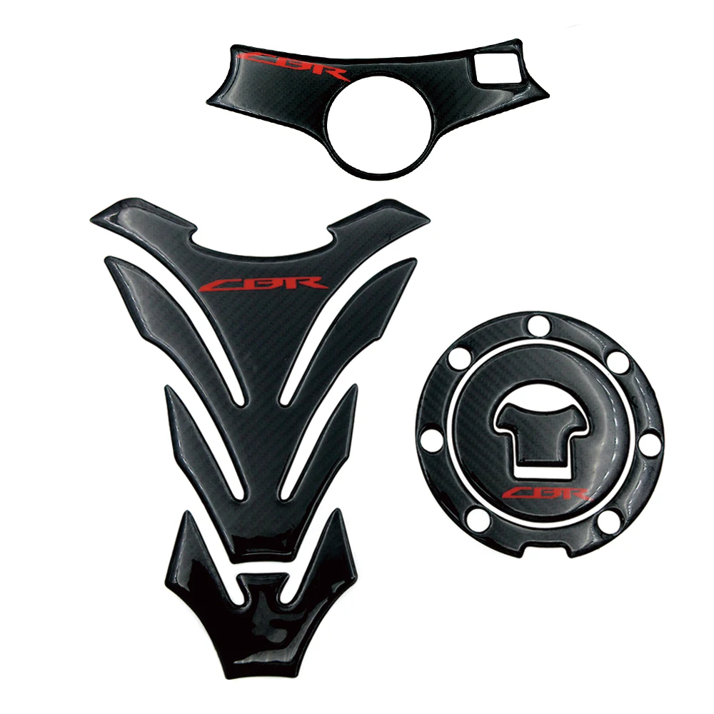 Motorcycle Carbon Fiber Guard Decal For Honda CBR600F4 CBR600F4i 1999-2006 Fuel Tank Pad Gas Cap Cover Triple Clamp Yoke Sticker