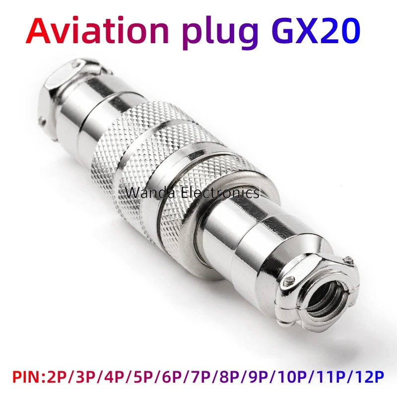 GX20 docking cable connector 250V/20A male and female plug socket 2P/3P/4P/5P/6P/7P/8P/9P/10P/12P aviation plug M20