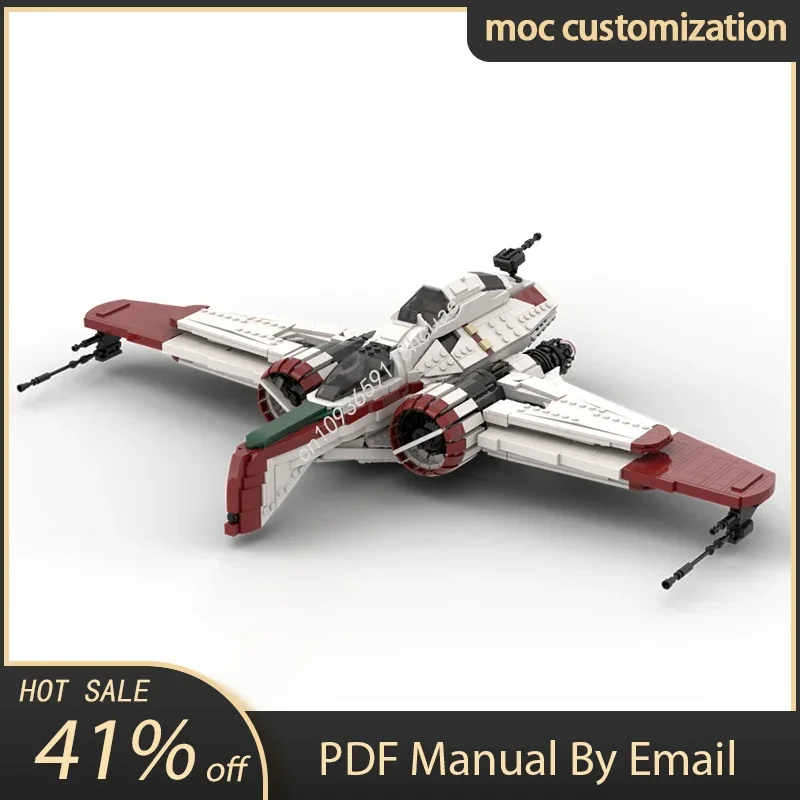 

2442 шт. Moc Star Battle ARC-170 модель Starfighter, строительные блоки, кирпичи, сделай сам, креативная сборка, развивающие игрушки, детский праздничный подарок