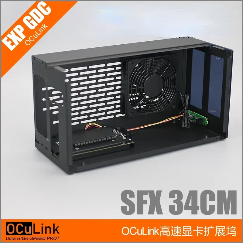 Caixa de placa gráfica externa de alumínio, doca GPU, Oculink M.2, PCI-E 4.0 X4, Oculink M.2 NVMe Metal Frame, ATX SFX