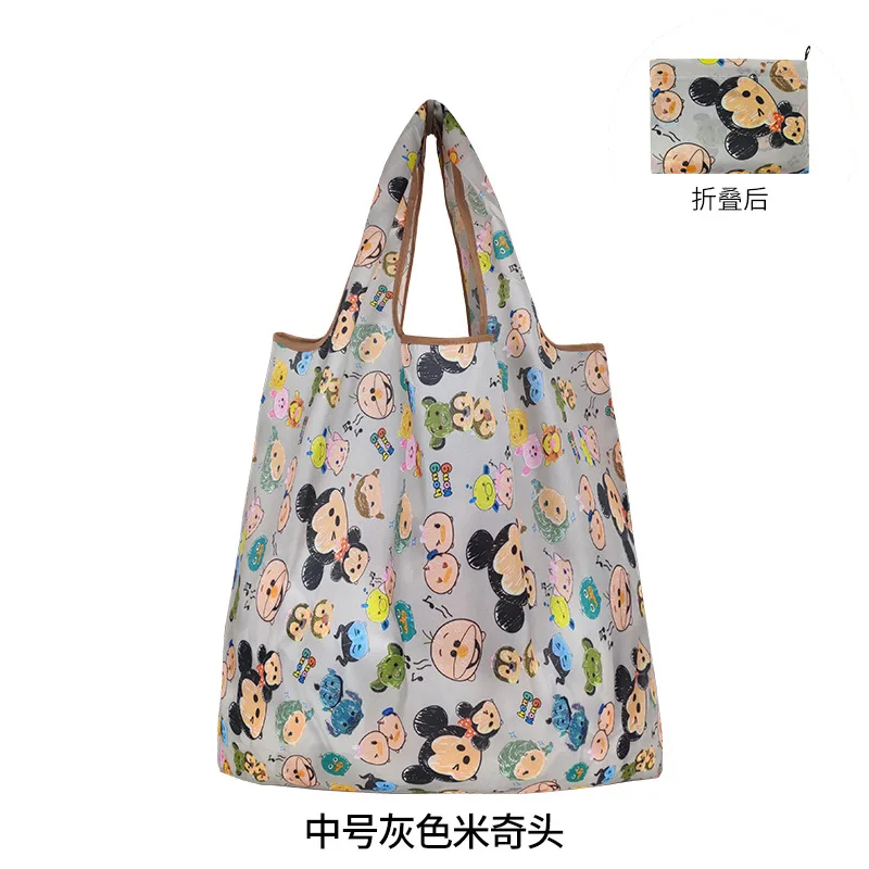 Mickey Minnie Mouse Disney Shopping Bag Portable Waterproof Storage Pouch Tote Bags Foldable Handbag Children Toy Organizer Gift