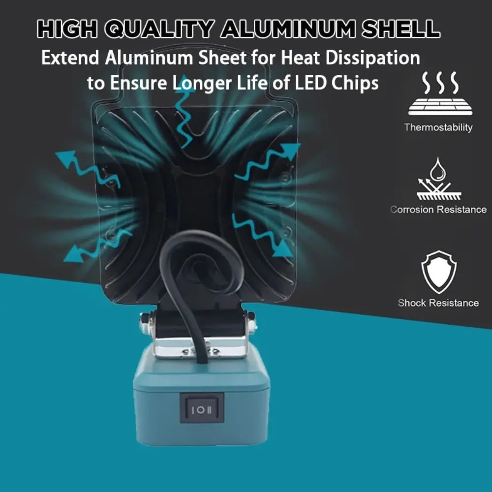 USB-C Quick Charge Outdoor Work Light Engineering Lighting Flashlight LED Working Lamp Easy Install Lantern Electric Torch