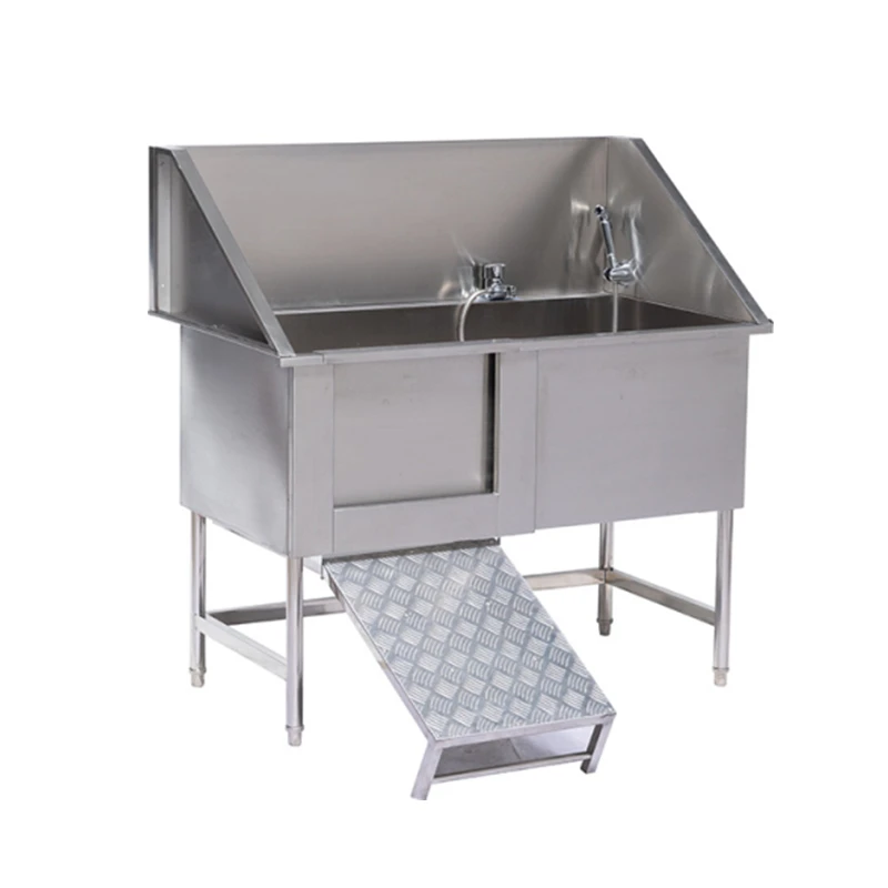 Pet grooming hospital care stainless steel medical pet bathing equipment