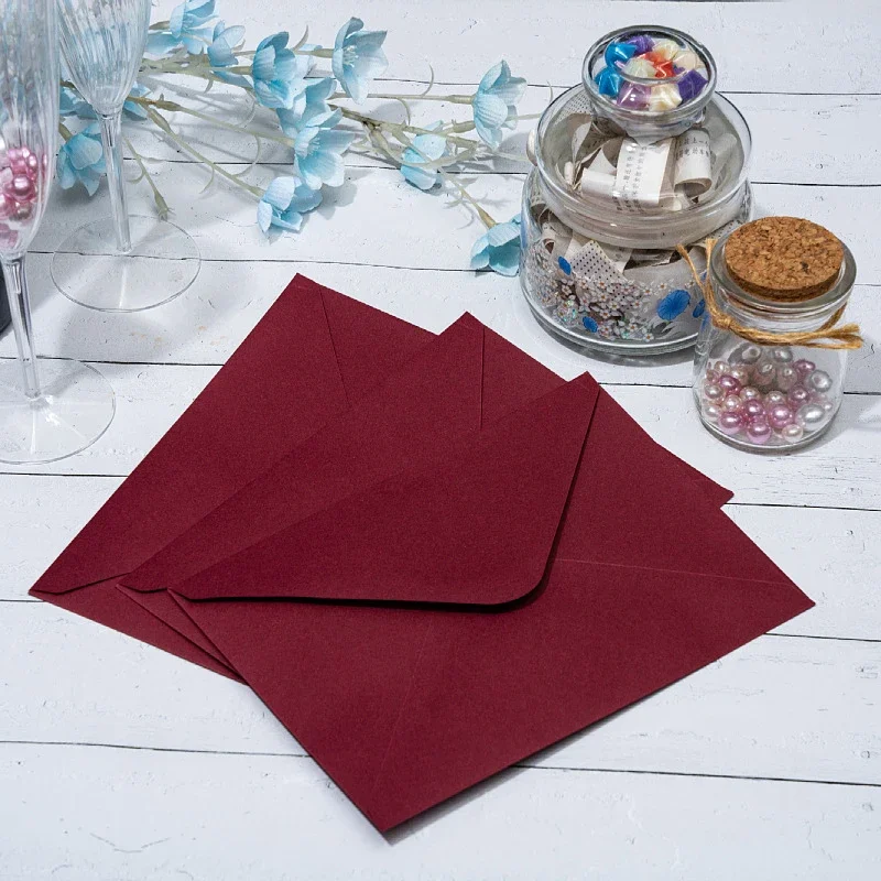 50 sztuk/partia wino czerwone 18x13cm koperta małe artykuły biznesowe 120g papierowe zaproszenia pocztówki listy torba artykuły papiernicze ślubne — zdjęcie produktu 2