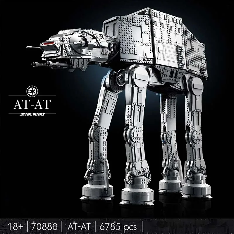 En Stock, ajuste 75313 UCS, 6785 Uds., juego de bloques de construcción ATAT de gran espacio, modelo de ladrillos, juguetes para niños, regalos de cumpleaños y Navidad