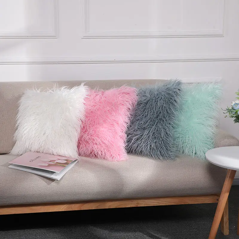 

Nordic Style Pillow Plush Living Room Sofa Pillow Bedroom Bedside Cushion Office Cushion