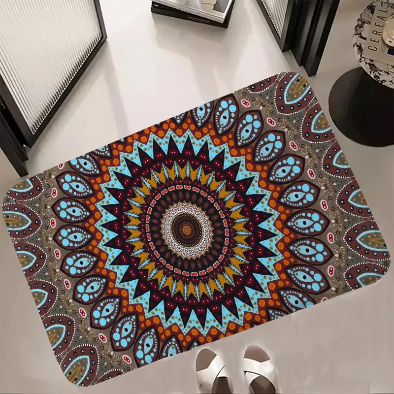 

Mandala Prayer Mat Doormat Entrance Door Wiper Bathroom Rug Bedroom Mats House Bath Muslim Islam Prayers Home Textile Garden