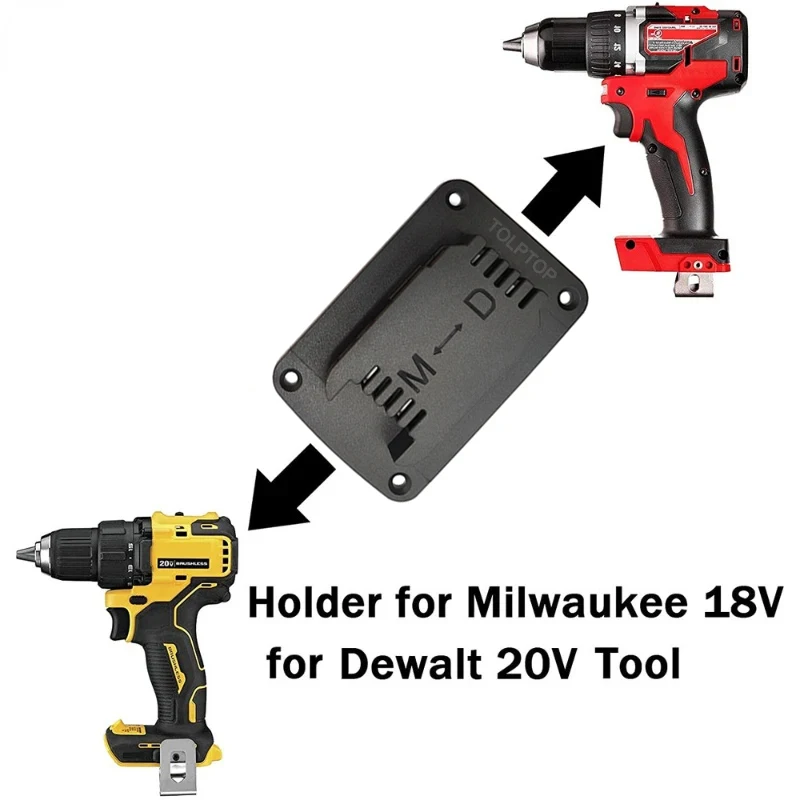 For Dewalt/Milwaukee 14.4/18V/20V Battery Tools Machine Holder Tool Storage Rack Wall Mount Tool Bracket Fixe Device Tool Holder