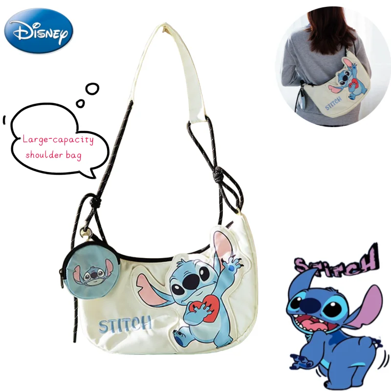 

Disney Stitch Creative Kawaii Anime Character Print Crossbody Bag Kawaii Girls Large Capacity Shoulder Bag Crossbody Bag Gifts