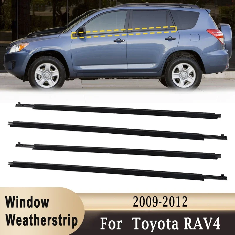 

Для Toyota RAV4 2009-2012 оконная уплотнительная лента, накладка на ремень, водонепроницаемая передняя и задняя наружная уплотнительная резиновая лента для окон