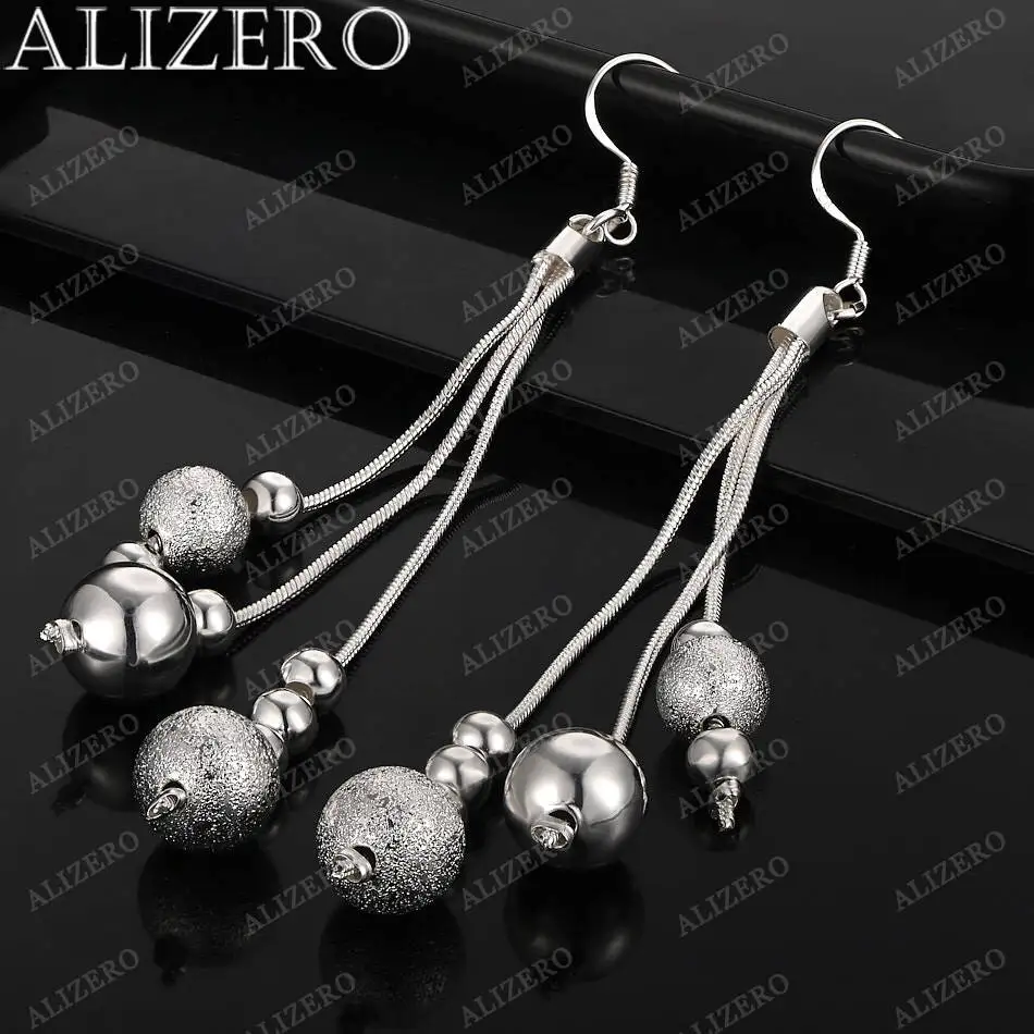 Pendientes finos de Plata de Ley 925 con cuentas redondas y borlas, regalos creativos, fiesta y uso diario que combina con todo en la calle