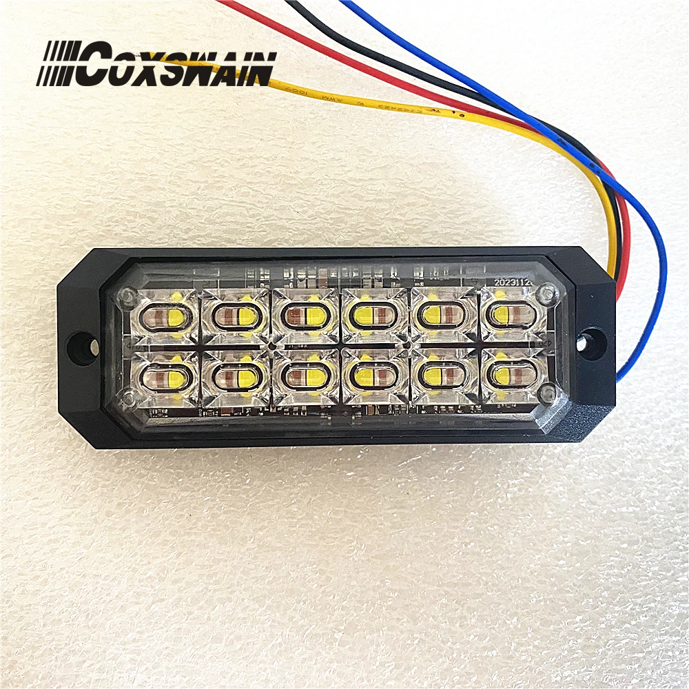 

1 шт. S12D Coxswain двухцветные светодиоды автомобильная стробоскопическая решетка светодиодные вспышки аварийная сигнальная лампа для полицейских транспортных средств скорой помощи