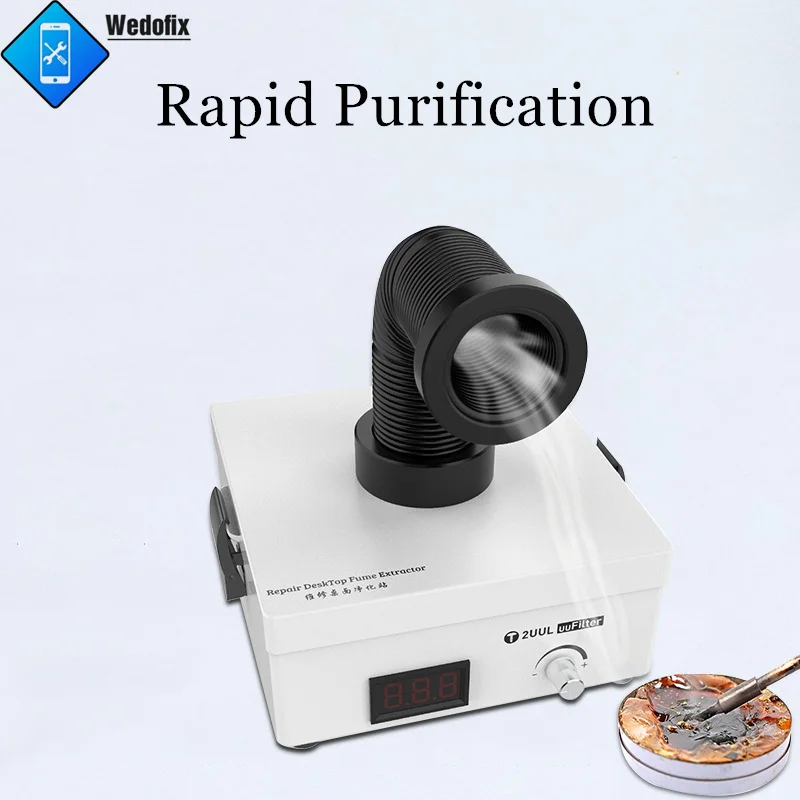 

2UUL Small Desktop Fume Extractor Soldering Smoke Purifier Special Smoking Absorber Filter for Mobile Phone Electronic Repair