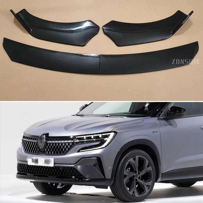 Use For Renault Austral 2022--2024 Year Front Bumper Lip Splitter Spoiler Body Kit Accessories