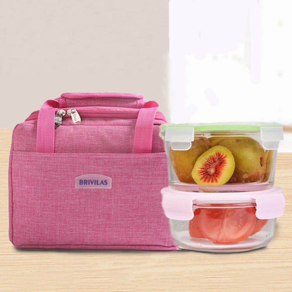 Portable Cooler Bag Thermal Insulated Lunch Bag Tote Women Handbag Bento Pouch Dinner Organizer Kids School Food Storage Bag New