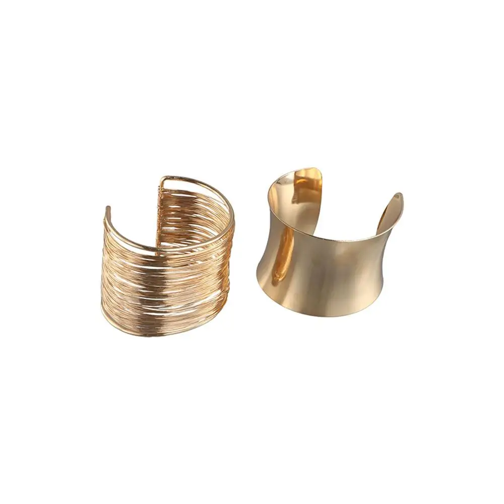 Europe American Wrist Accessory Alloy Girl Gift Couple Women Bracelet Wide Open Bracelet Bohemian Bracelet Cuff Bangles