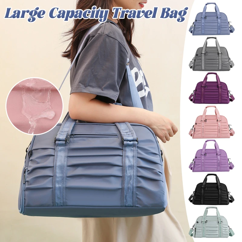 

Large Capacity Sport Yoga Fitness Bag Dry and Wet Separation Pleated Boarding Business Trip Bag Student Holiday Travel