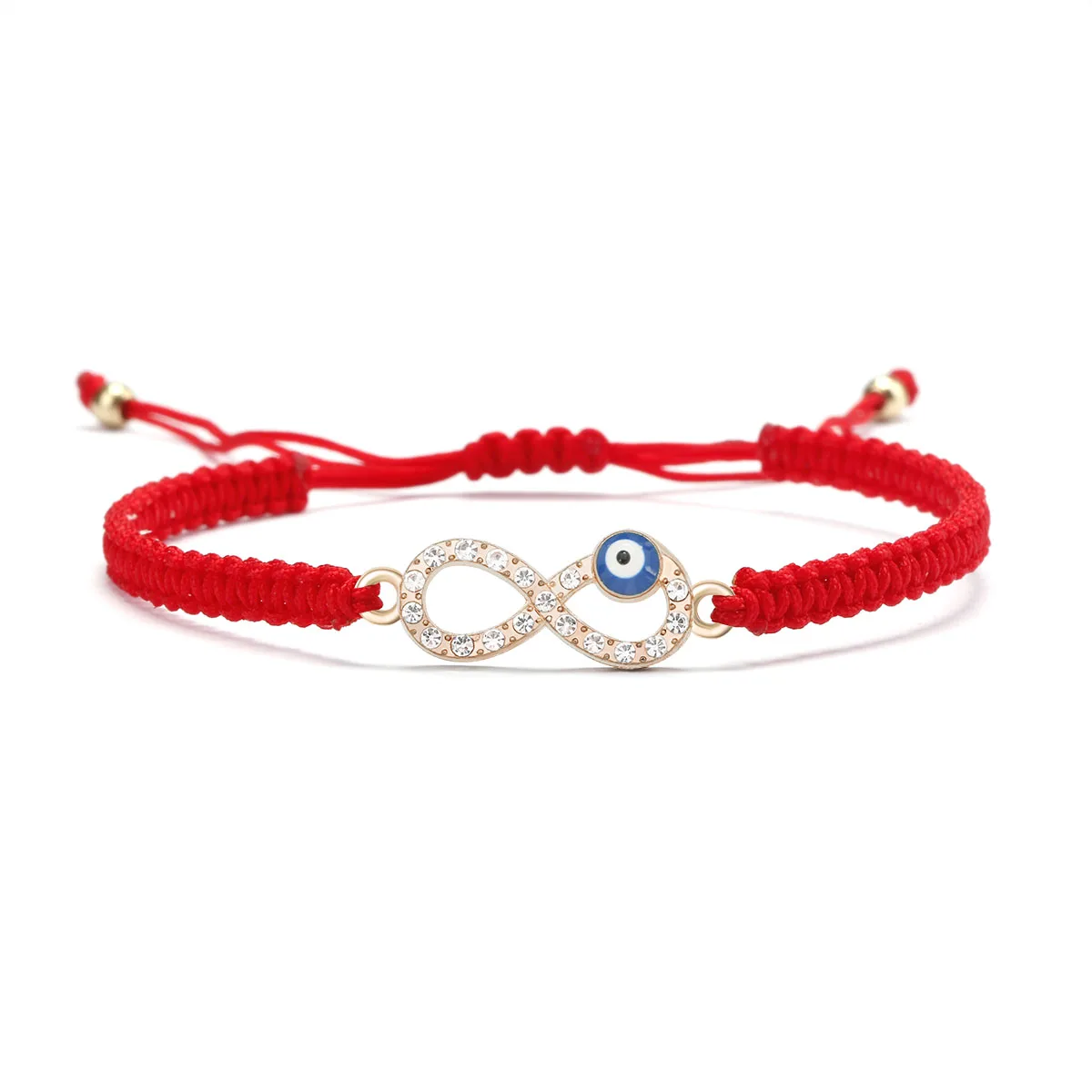 Zinc Alloy Hamsa Hand Glass Beads Evil Eye Lucky Knot Bracelet Women Kid Girl Kaballah Infinity Love Star Charm Handmade Jewelry