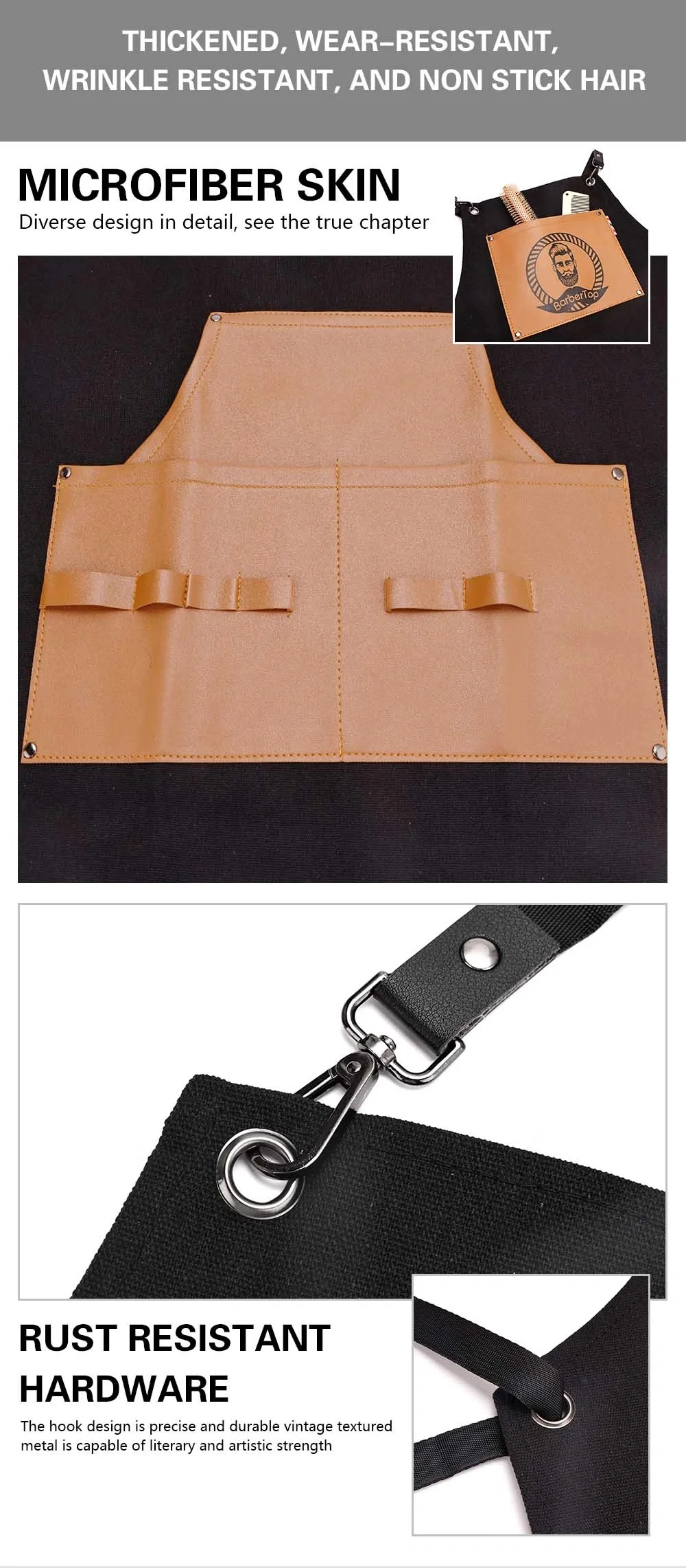 Neue Haarschnitt Tuch Schneiden Haar Wasserdichte Muster Kleid Salon Barber Friseur Antistatische Schürze Friseur Capes Styling Werkzeug – Detail 3