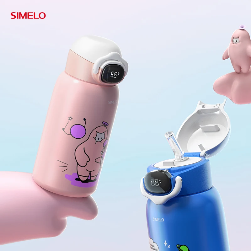 SIMELO 630ml Large Capacity Children's Drinking Water Bottle Insulation Cup Pure Titanium Insulation Cup